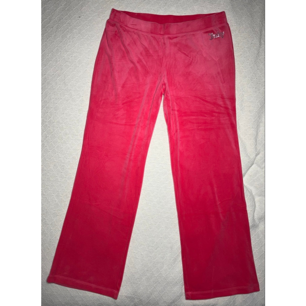 NWT Bling Juicy Couture Pink Party Velour Tracksuit w/Rhinestone Glam Y2K Size L - Picture 6 of 10